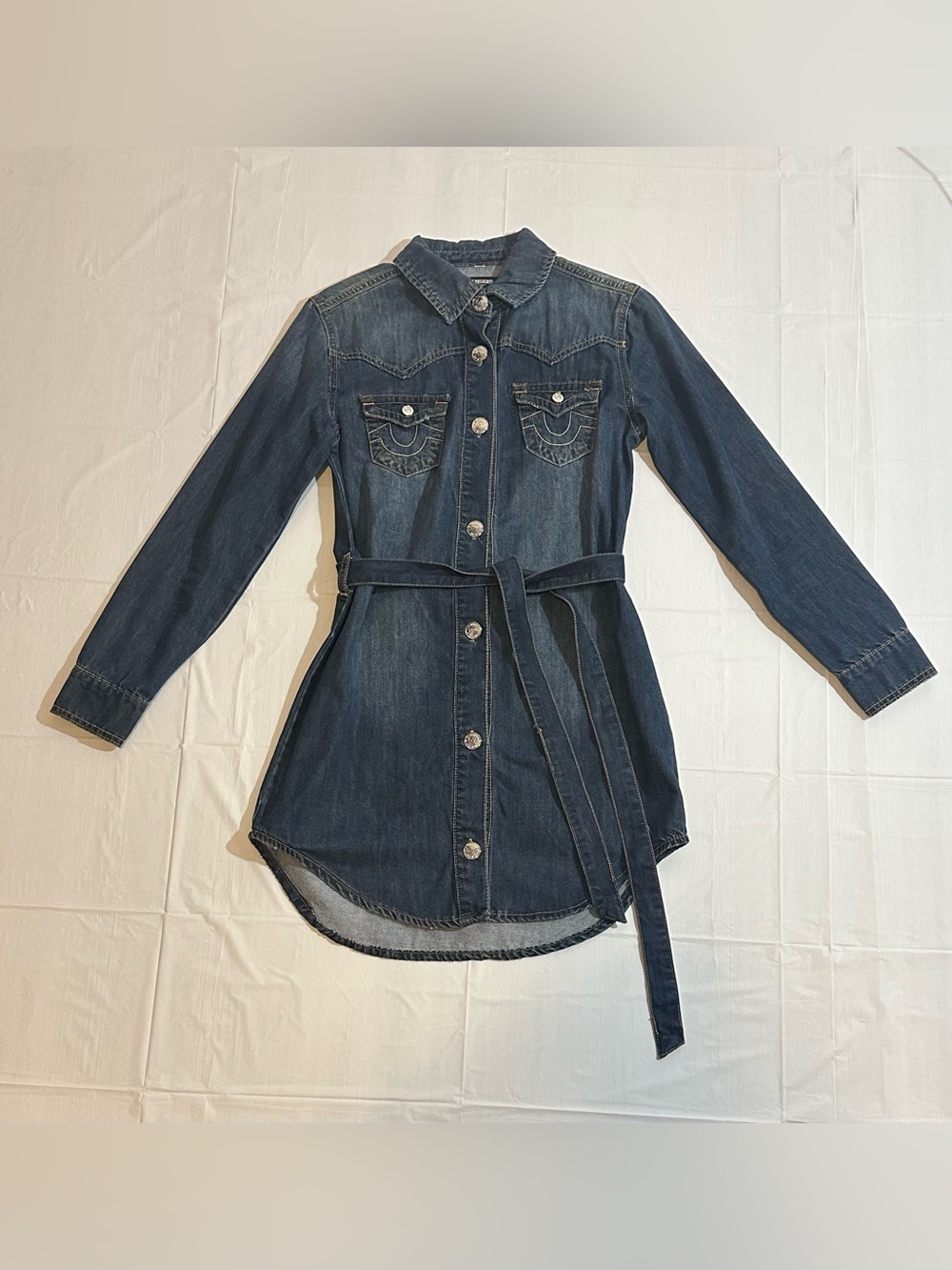 True Religion Women's Georgia Denim Shirt Dress